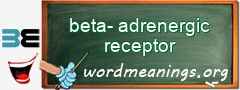 WordMeaning blackboard for beta-adrenergic receptor